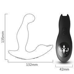 ARMONY - BAT KING VIBRADOR ANAL PRÓSTATA ROTATOR CONTROLE REMOTO PRETO