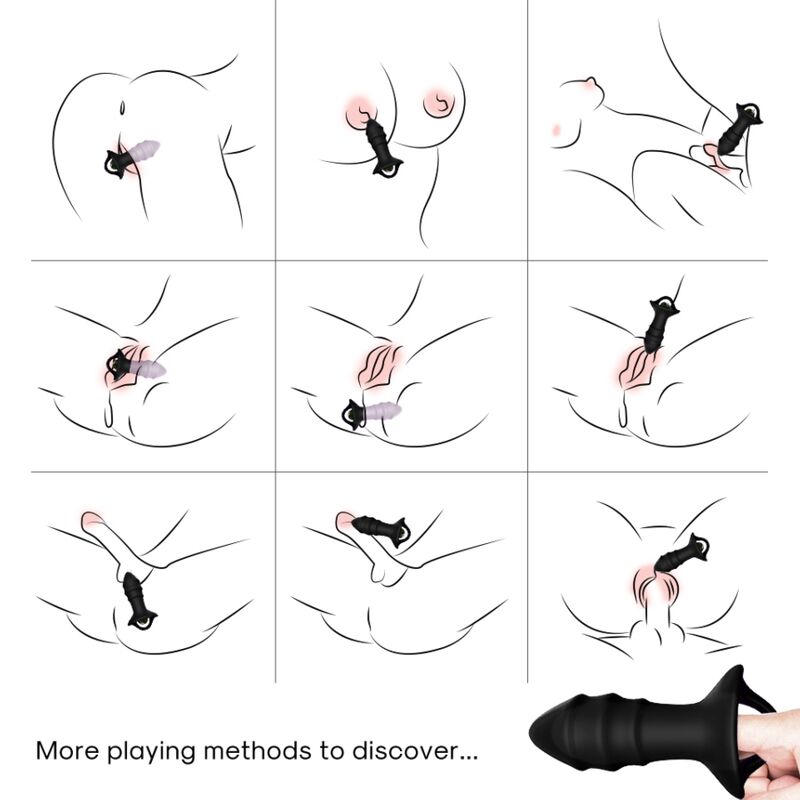 ARMONY - KYLIN FINGER VIBRATOR AND BLACK BUTT PLUG REMOTE CONTROL