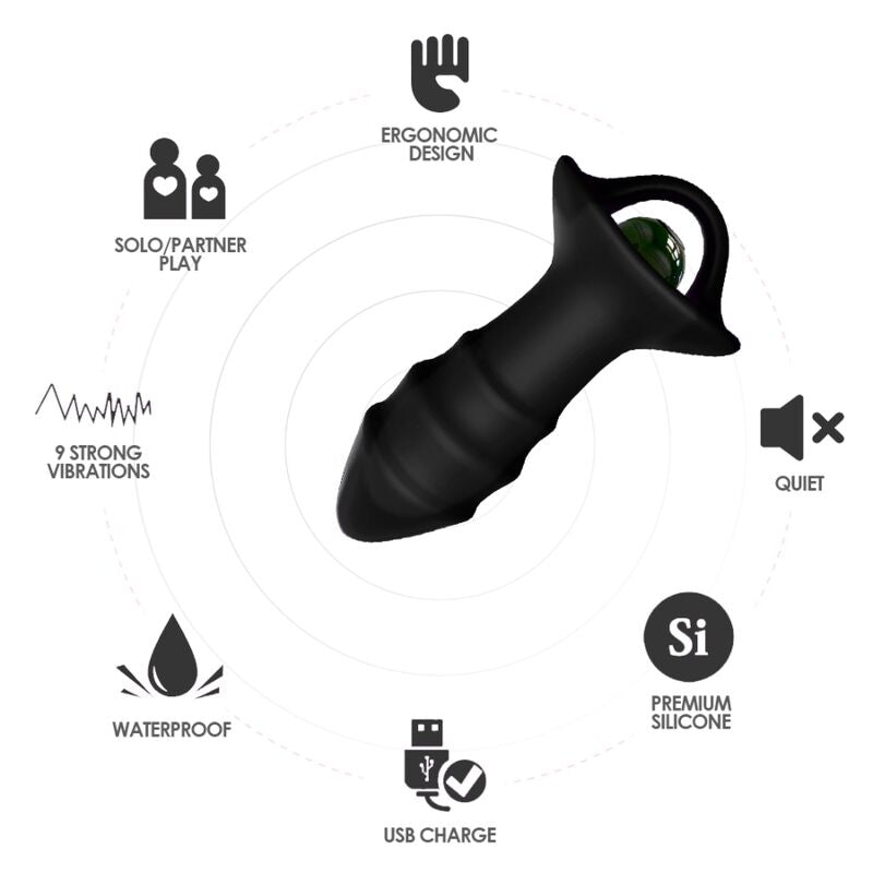 ARMONY - KYLIN FINGER VIBRATOR AND BLACK BUTT PLUG REMOTE CONTROL