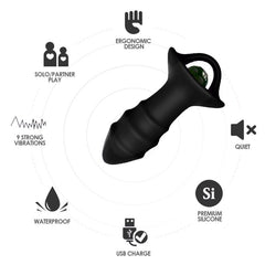 ARMONY - KYLIN FINGER VIBRATOR AND BLACK BUTT PLUG REMOTE CONTROL