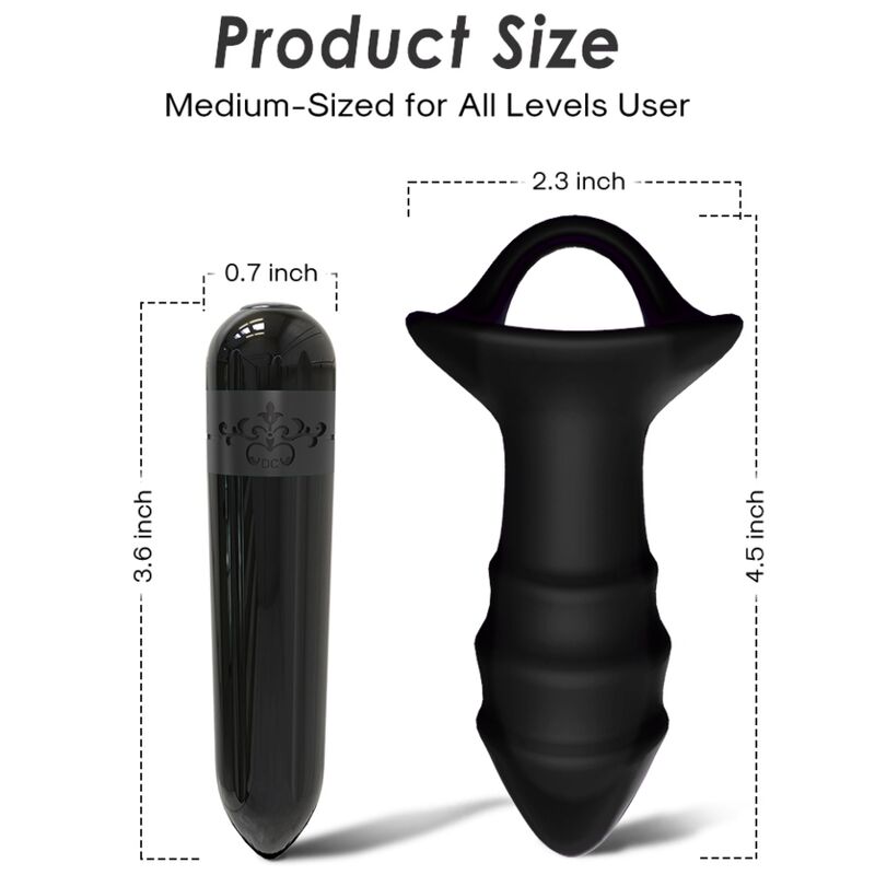 ARMONY - KYLIN FINGER VIBRATOR AND BLACK BUTT PLUG REMOTE CONTROL
