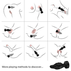 ARMONY - BLACK REMOTE CONTROL VIBRATOR AND ANAL PLUG