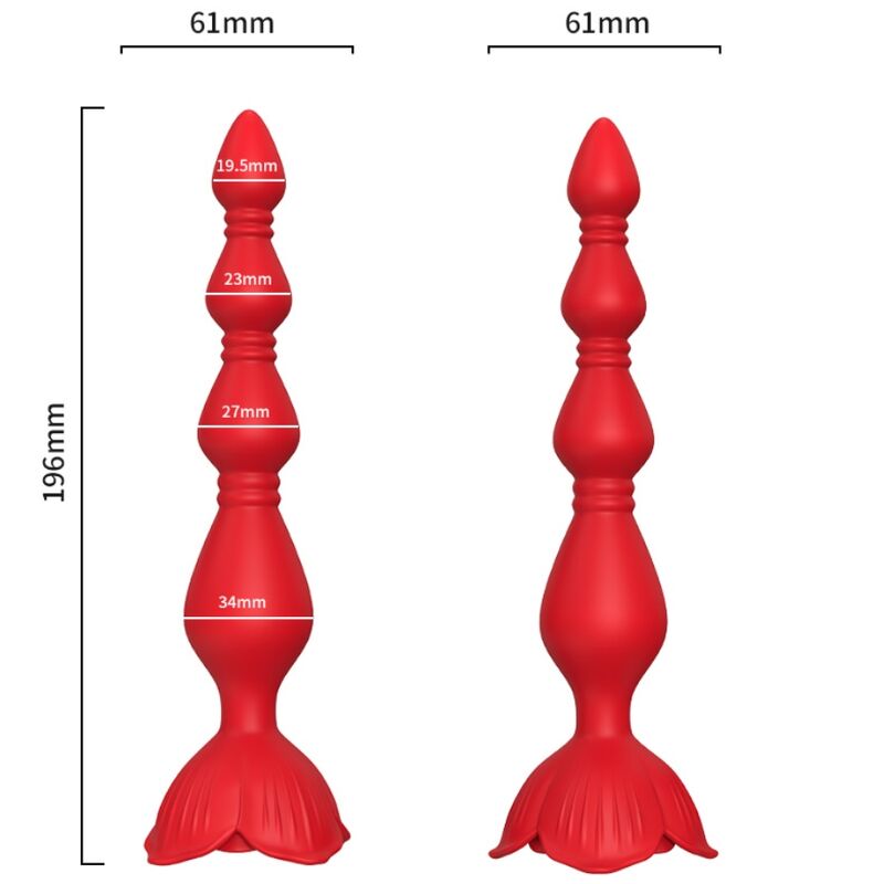 ARMONY - PINK VIBRATOR PAGODE AND RED ANAL PLUG