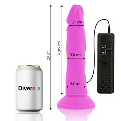 DIVERSIA - FLEXIBLE VIBRATING PURPLE 23 CM -O- 4.3 CM