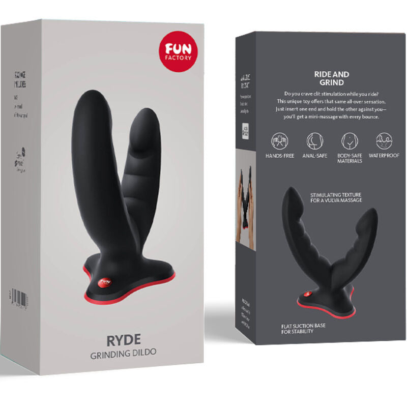 FUN FACTORY - RYDE DOUBLE DILDO AND MASSAGER GREEN