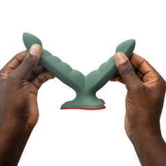 FUN FACTORY - RYDE DOUBLE DILDO AND MASSAGER GREEN