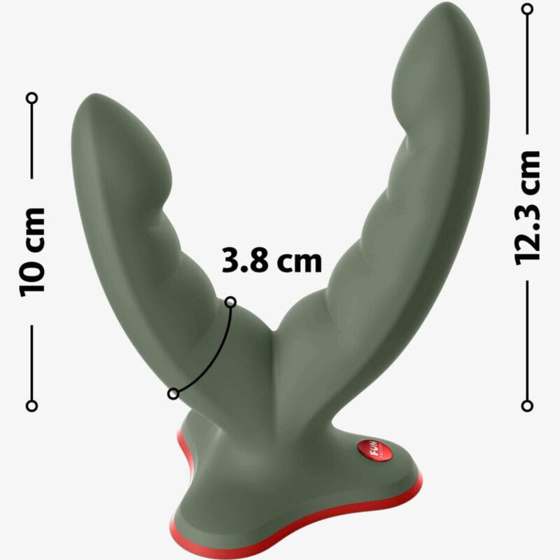 FUN FACTORY - RYDE DOUBLE DILDO AND MASSAGER GREEN