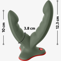FUN FACTORY - RYDE DOUBLE DILDO AND MASSAGER GREEN