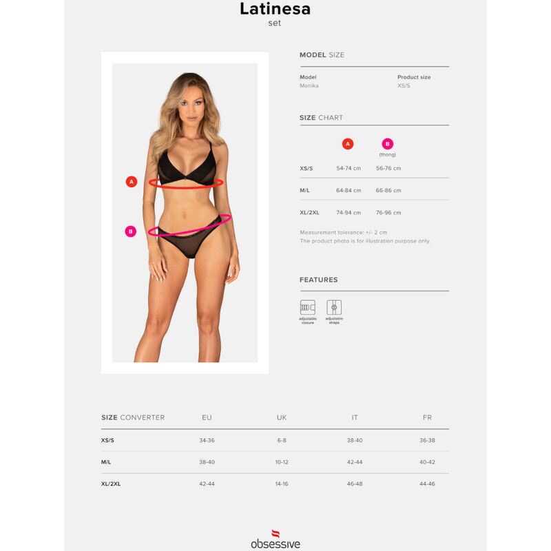 OBSESSIVE - LATINESA TWO PIECE SET XS/S
