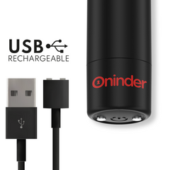 ONINDER - BERLIN BULLET VIBRATOR BLACK 9 MODES 8.5 X 2 CM - FREE APP