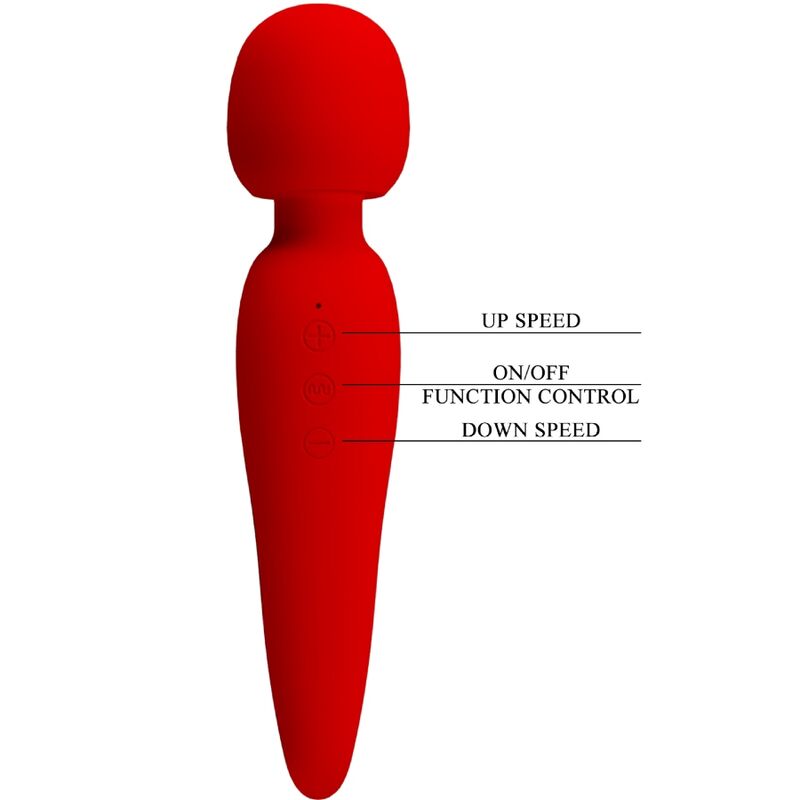 PRETTY LOVE - MAREDITH MASSAGER 12 VIBRATION MODES RED