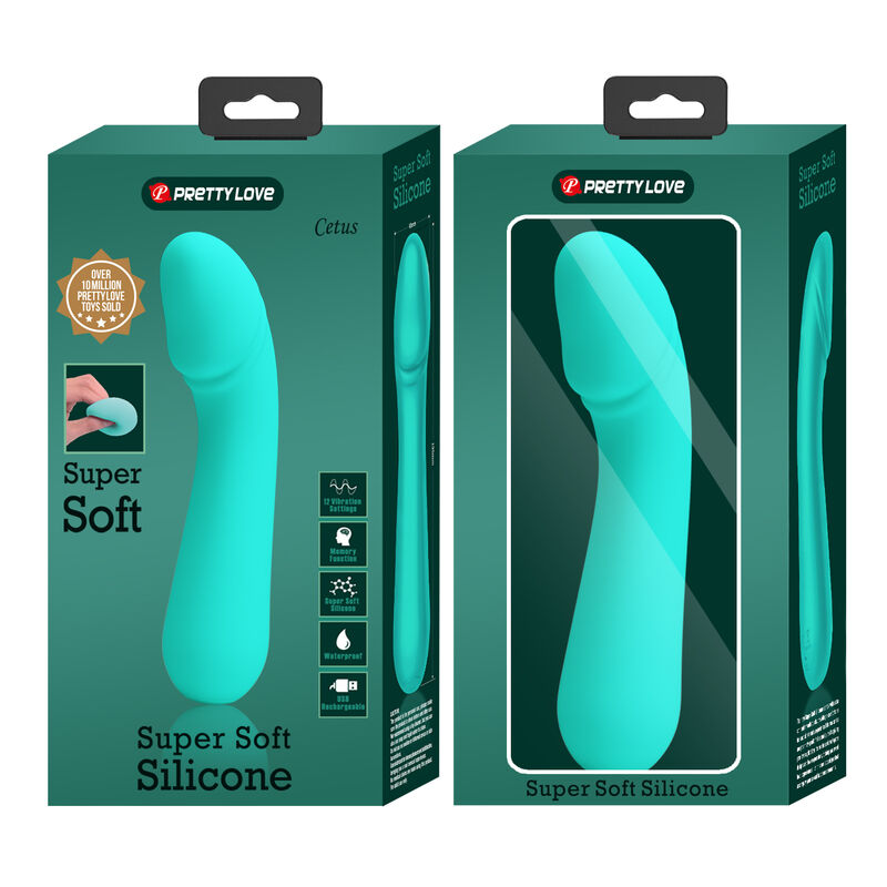 PRETTY LOVE - CETUS AQUA GREEN RECHARGEABLE VIBRATOR