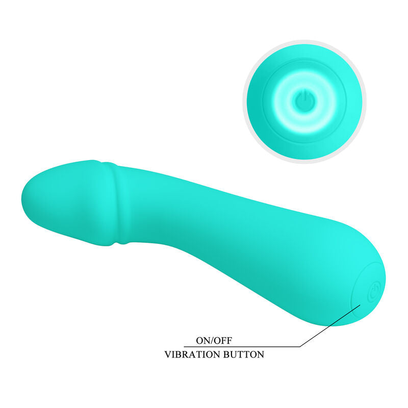 PRETTY LOVE - CETUS AQUA GREEN RECHARGEABLE VIBRATOR