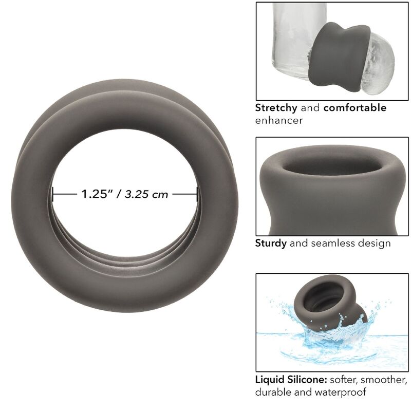 CALEXOTICS - ALPHA BLACK SCROTUM STRETCHING RING