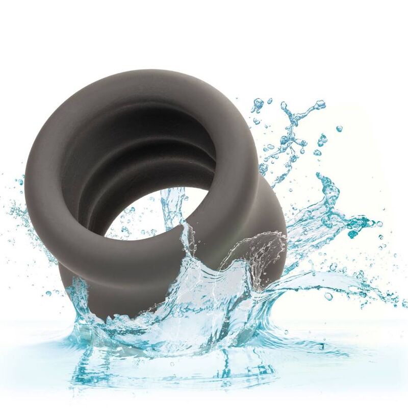 CALEXOTICS - ALPHA BLACK SCROTUM STRETCHING RING