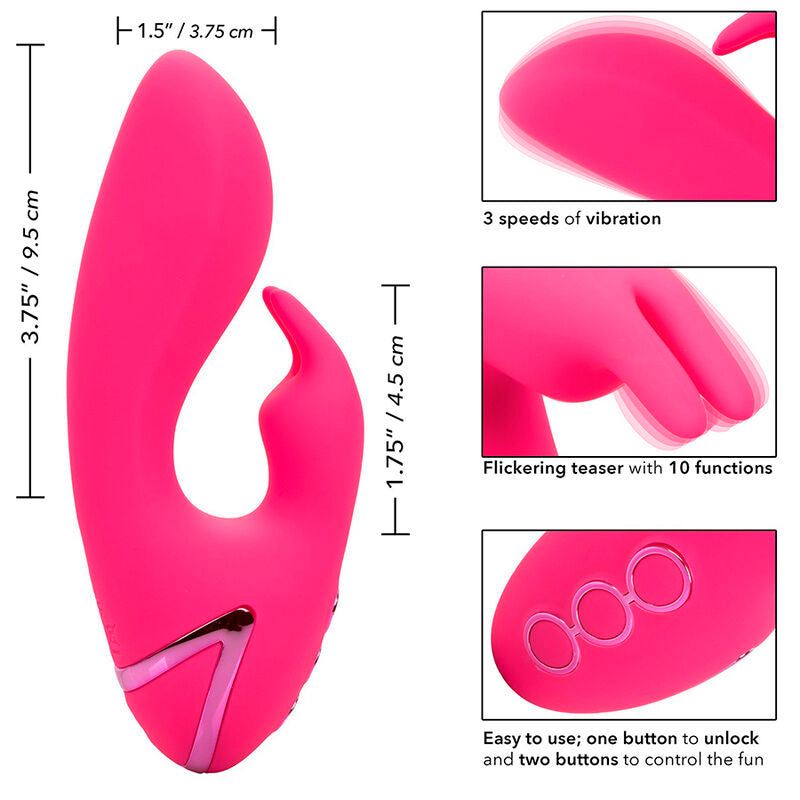 CALEXOTICS - SO. CAL SUNSHINE RABBIT VIBRATOR FUCHSIA BY CALIFORNIA DREAMING