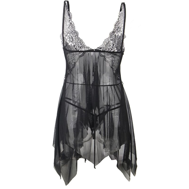 SUBBLIME - BABYDOLL FABRIC TULLE BREAST LACE S/M