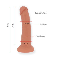 ONINDER - SMALL VIBRATOR BOGOTA DILDO 9 SPEEDS NATURAL 17.5 CM -O- 4 CM - FREE APP