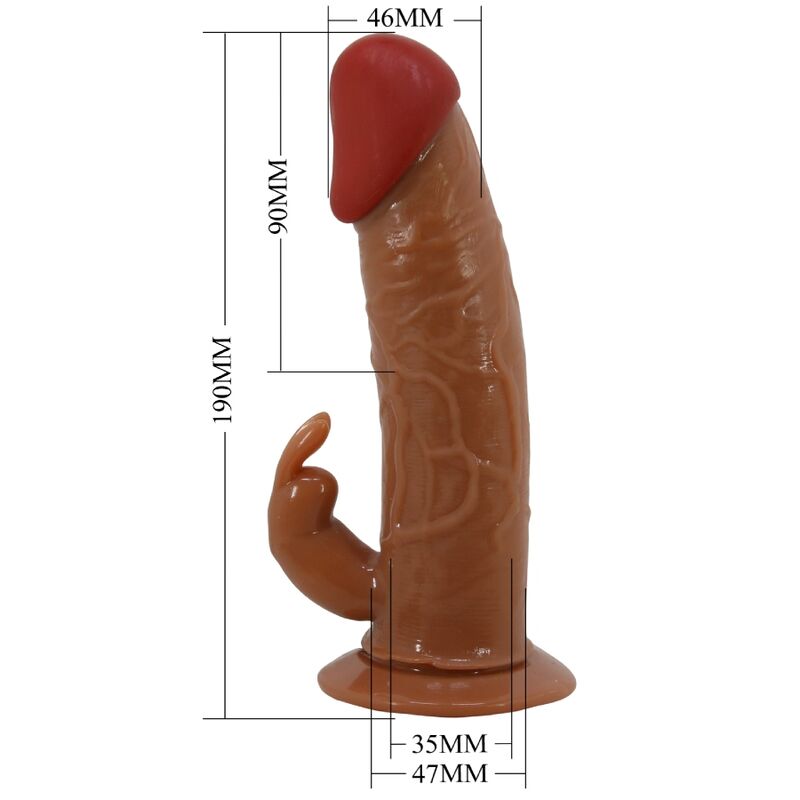 PRETTY LOVE - MARION HARNESS UNIVERSAL UNDERWEAR WITH VIBRATING DILDO 19 CM BROWN