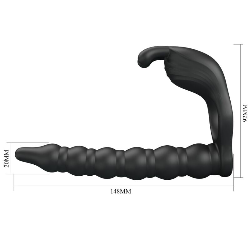 PRETTY LOVE - BLACKNEY COCK RINGS WITH VIBRATING PLUG