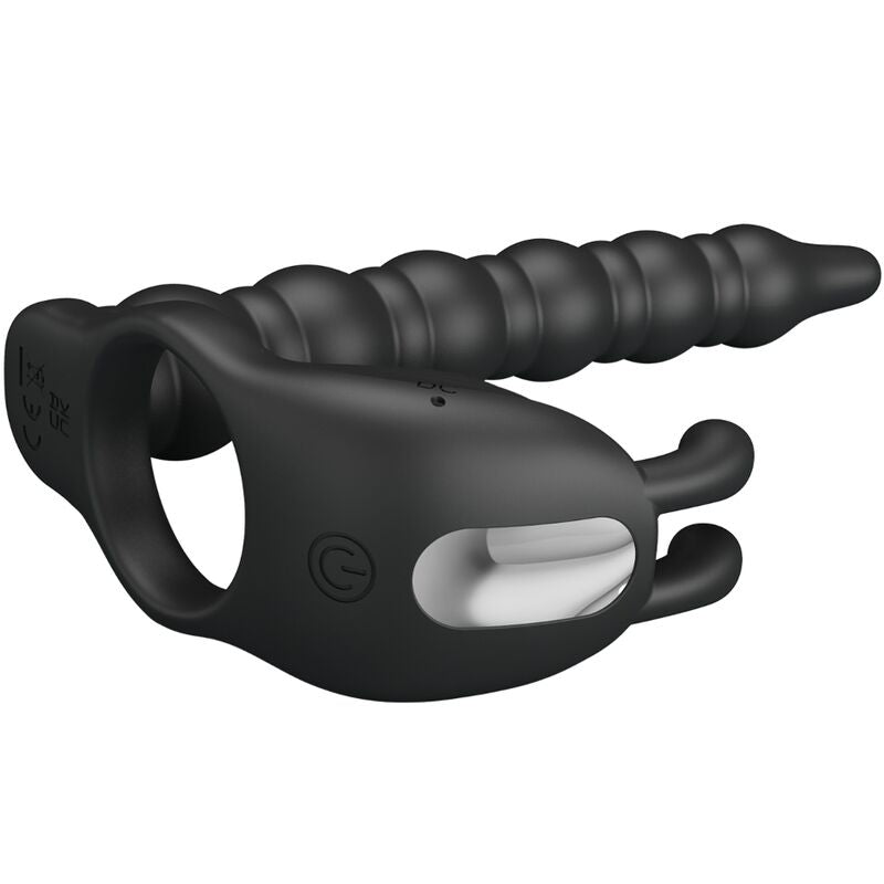 PRETTY LOVE - BLACKNEY COCK RINGS WITH VIBRATING PLUG