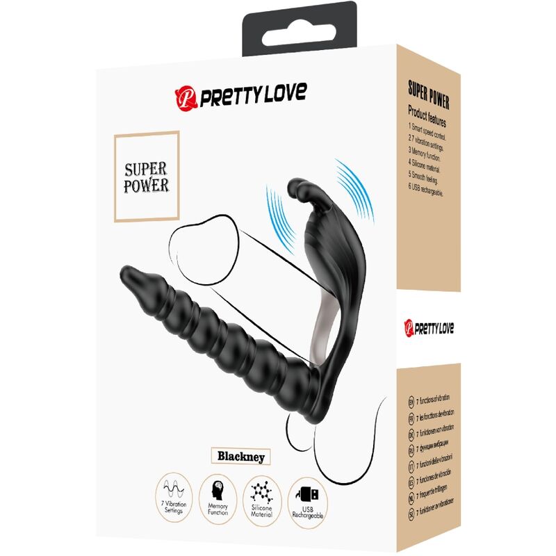 PRETTY LOVE - BLACKNEY COCK RINGS WITH VIBRATING PLUG
