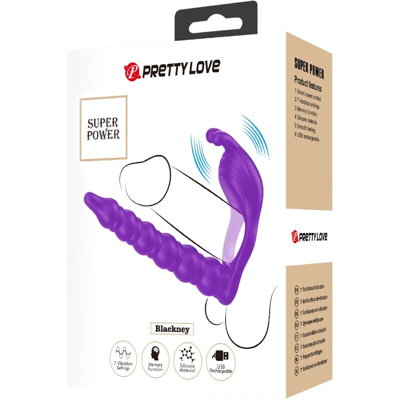 PRETTY LOVE - BLACKNEY COCK RINGS WITH VIBRATING PLUG