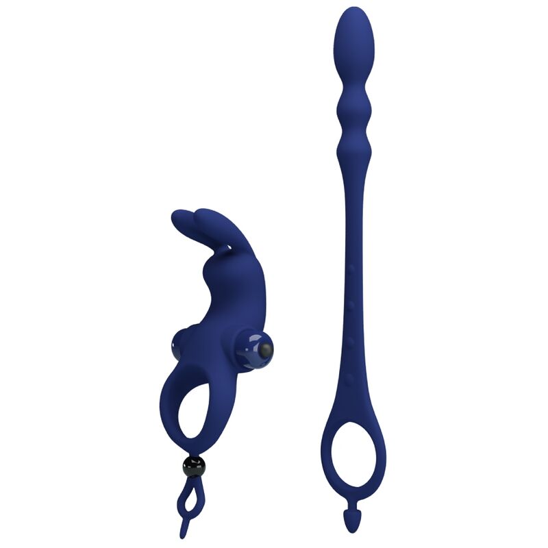 PRETTY LOVE - AYAD RABBIT VIBRATING RING WITH BLUE PLUG