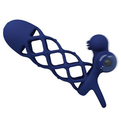 PRETTY LOVE - GIANN VIBRATING RING WITH BLUE SILICONE SHEATH