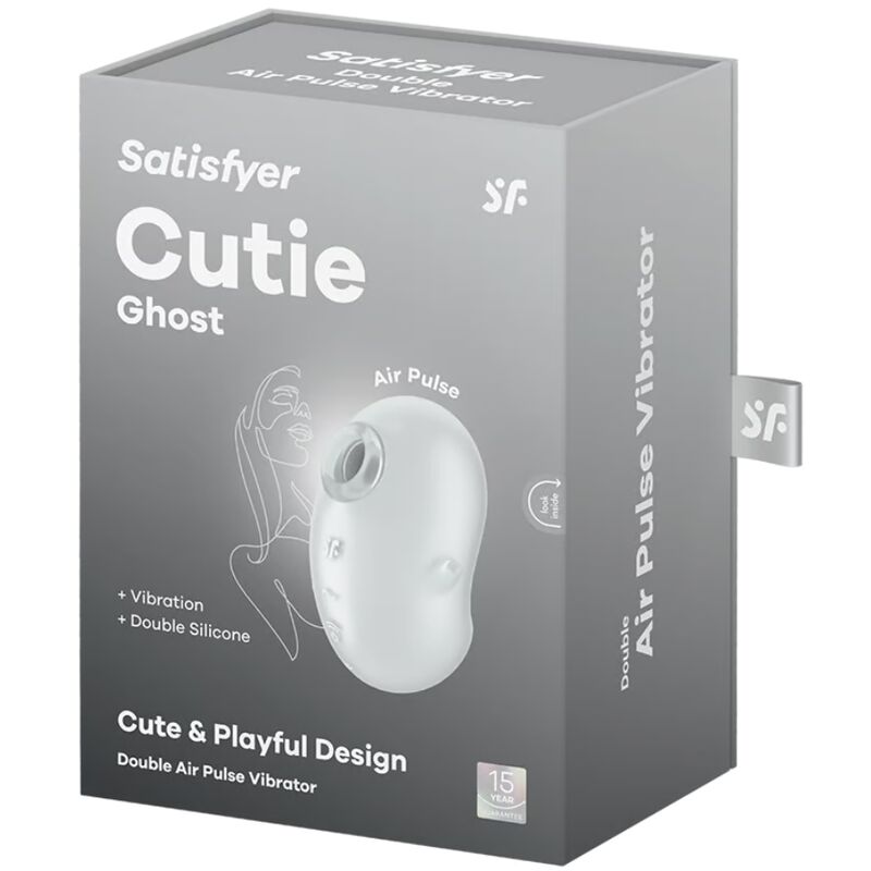 SATISFYER - CUTIE GHOST WHITE LAY-ON VIBRATOR