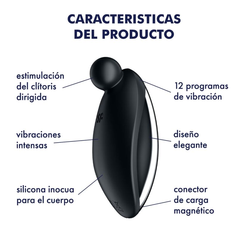 SATISFYER - SPOT ON 2 BLACK LAY-ON VIBRATOR