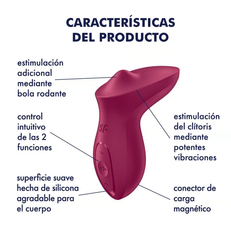 SATISFYER - EXCITERRR VIBRATOR LAY-ON CLITORIS BERRY