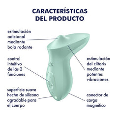 SATISFYER - EXCITERRR VIBRADOR LAY-ON CLITORIS MINT