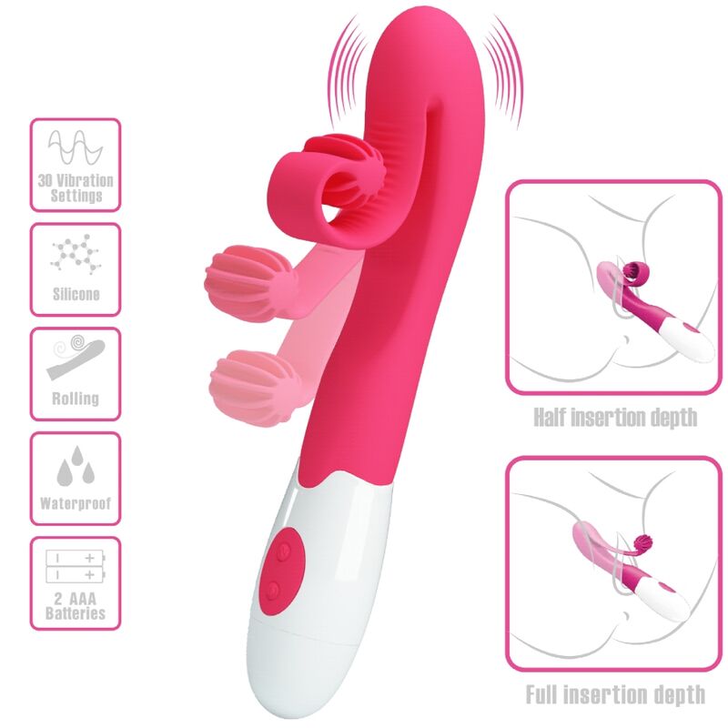 ROMANCE - 30 SPEEDS PINK VIBRATOR AND STIMULATOR