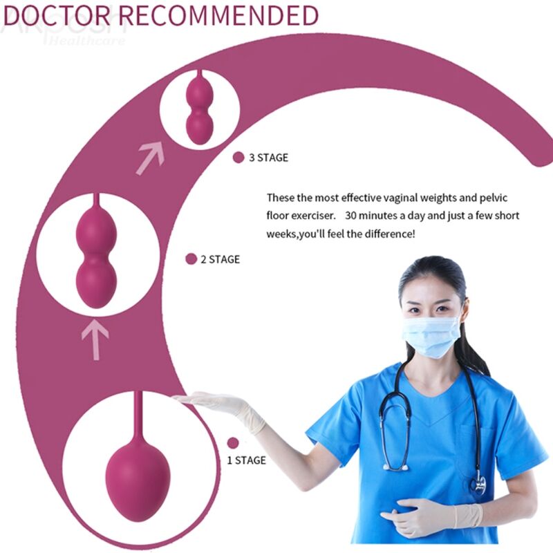 ARMONY - VAGINAL ANABIOSIS DUMBBELL 3 LEVELS BURGUNDY