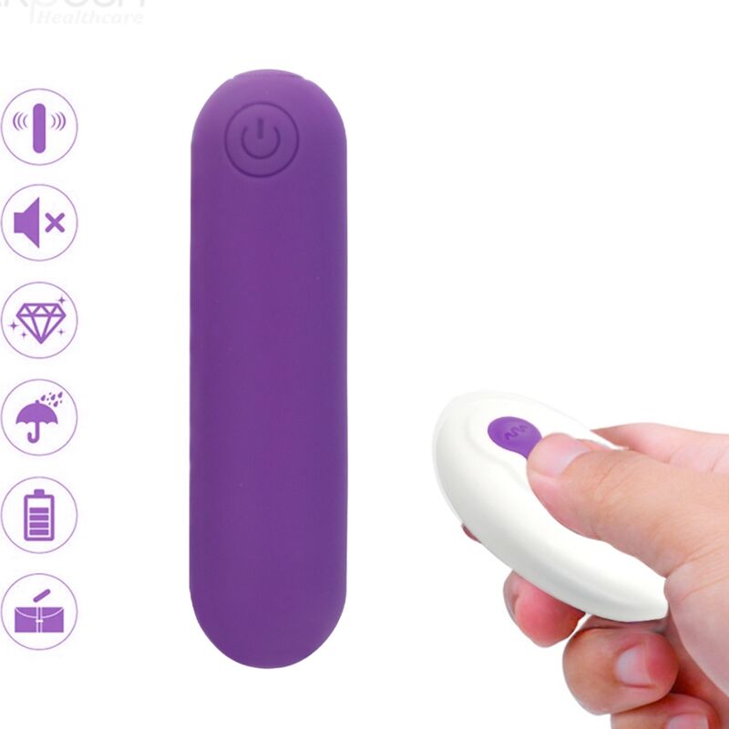 ARMONY - SPLASH JOLINE SILICONE BULLET VIBRATOR REMOTE CONTROL 10 VIBRATIONS 6.5 X 1.5 CM PURPLE