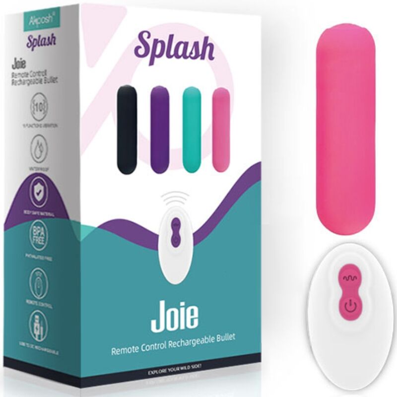 ARMONY - SPLASH JOIE BULLET SILICONE VIBRATOR REMOTE CONTROL 10 VIBRATIONS 75 X 19 CM PINK