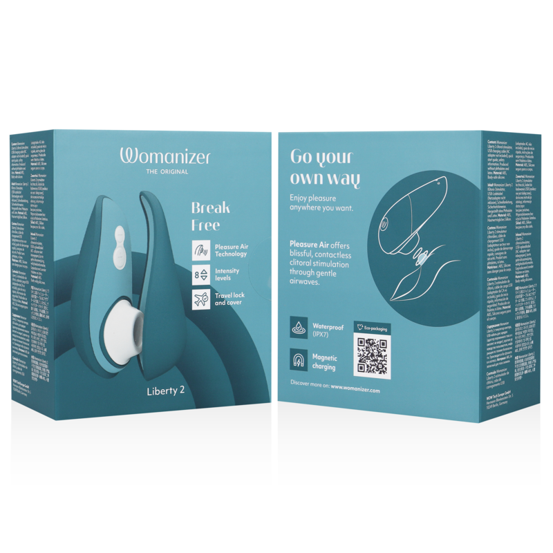 WOMANIZER - LIBERTY 2 CLITORAL STIMULATOR &amp; SUCKER LIGHT GREEN