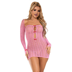 SUBBLIME - 952471 VESTIDO ROSA EM REDE TAMANHO ÚNICO