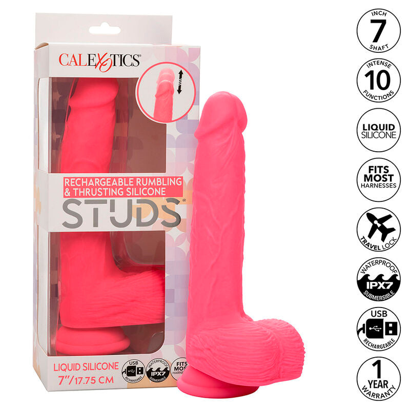 CALEXOTICS - REALISTIC VIBRATOR STUDS 10 VIBRATIONS PINK