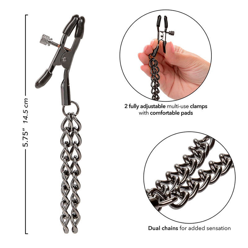 CALEXOTICS - EUPHORIA NIPPLE CLAMPS CHAIN ​​14.5 CM