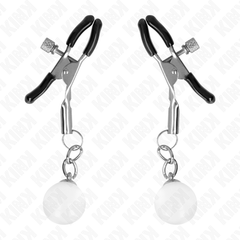 KINK - GRAMPOS DE BICO DE VIDRO PRATA 6 CM