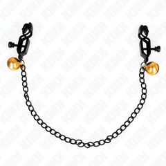 KINK - PINÇAS DE CADEIA PLANA E SINO PRATA 30 CM
