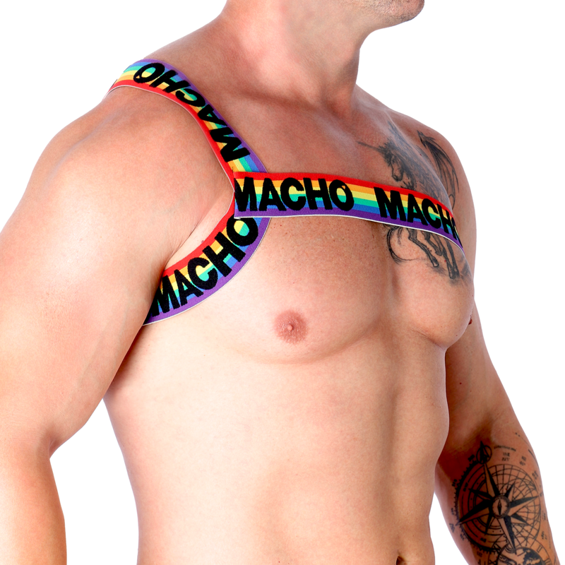 MACHO - ARNÊS ROMANO BRANCO S/M
