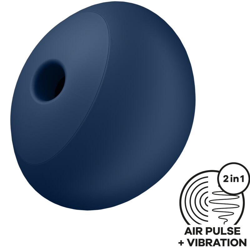 SATISFYER - AIR POWER 4 STIMULATOR AND VIBRATOR 12 VIBRATIONS BLUE