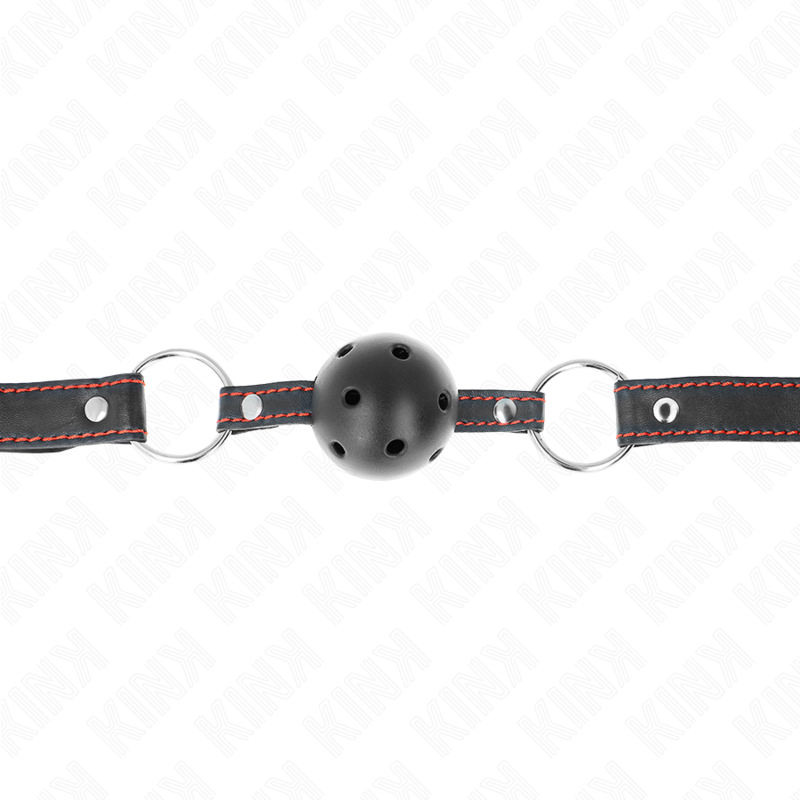 KINK - HARD HOLLOW BLACK BALL GAG MODEL 2 65 x 2.5 CM