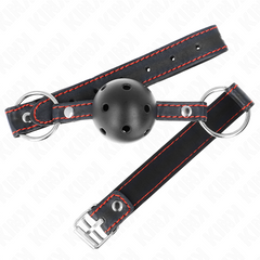 KINK - HARD HOLLOW BLACK BALL GAG MODEL 2 65 x 2.5 CM