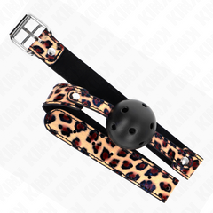 KINK - BREATHABLE LEOPARD BALL 4.5 CM GAG 65 x 2.5 CM