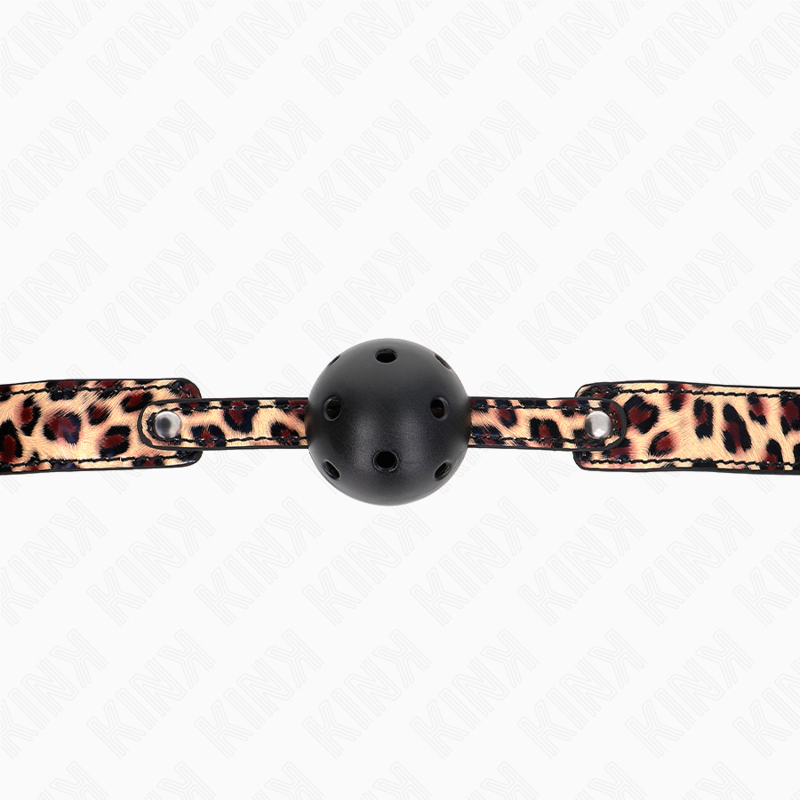 KINK - BREATHABLE LEOPARD BALL 4.5 CM GAG 65 x 2.5 CM