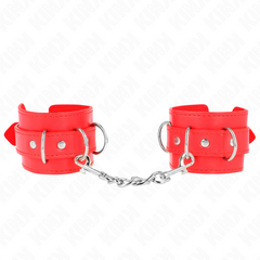 KINK - 3 RETENÇÕES DE PULSO D-RING AJUSTÁVEIS VERMELHO 17,5-25 CM X 6 CM